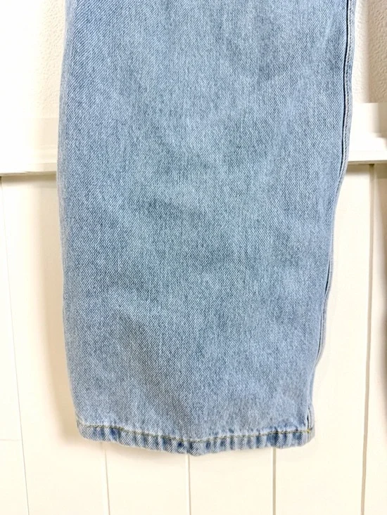 Sandro Paris High Waist Wide Straight Leg Jeans Light Wash 100% Cotton Denim 42 - Picture 15 of 16